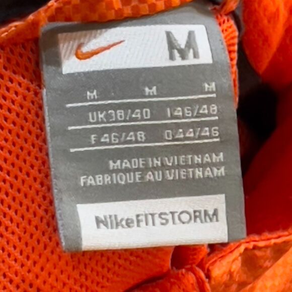 Vintage Y2K Gray Tag Nike FitStorm Full Zip Windbreaker Orange - Men's Medium - Picture 6 of 11